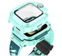 GIOPUEY Cover Compatibile con imoo Watch Phone Z3, Pellicola Protettiva Vetro + Cornice in Plastica Rigida Custodia - Green