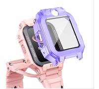 GIOPUEY Cover Compatibile con imoo Watch Phone Z7, Pellicola Protettiva Vetro + Cornice in Plastica Rigida Custodia - Purple