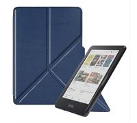 GIOPUEY Cover Compatibile con Kobo Clara Colour, Flip Pelle + Morbida custodia in silicone, consistenza simile alla pelle - Blue