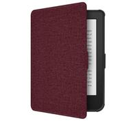 GIOPUEY Cover Compatibile con Kobo Clara HD/Tolino Shine 3, Flip Pelle + Morbida Custodia in Silicone, consistenza Simile alla Pelle Case - Dark Red