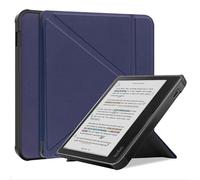 GIOPUEY Cover Compatibile con Kobo Libra Colour, Flip Pelle + Morbida custodia in silicone, consistenza simile alla pelle - Blue