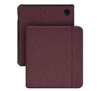 GIOPUEY Cover Compatibile con Kobo Libra H2O/Tolino Vision 5, Flip Pelle + Morbida Custodia in Silicone, consistenza Simile alla Pelle Case - Dark Red