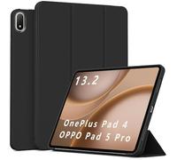 GIOPUEY Cover Compatibile con OnePlus Pad 4 13.2, Flip Pelle + Morbida Custodia in Silicone, consistenza Simile alla Pelle Case - Black