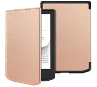 GIOPUEY Cover Compatibile con Pocketbook Verse/Verse PRO/Verse PRO Color, Flip Pelle + Morbida Custodia in Silicone, consistenza Simile alla Pelle Case - Rose Gold