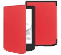 GIOPUEY Cover Compatibile con Pocketbook Verse/Verse PRO/Verse PRO Color, Flip Pelle + Morbida Custodia in Silicone, consistenza Simile alla Pelle Case - Red