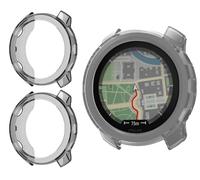 GIOPUEY Cover Compatibile con Polar Vantage M3, [2 Pezzi] Soft TPU, Shock Resistant Custodia - Black+Black