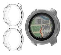 GIOPUEY Cover Compatibile con Polar Vantage M3, [2 Pezzi] Soft TPU, Shock Resistant Custodia - Transparent+Transparent