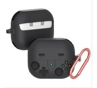 GIOPUEY Cover Compatibile con Samsung Galaxy Buds 3/3 Pro, Carino Divertente Cartone Animato TPU Silicone Custodia, Protettiva Case Cover con Gancio Portachiavi per Uomini Donne - dark gray