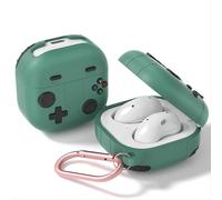 GIOPUEY Cover Compatibile con Samsung Galaxy Buds FE/2Pro/Live, Carino Divertente Cartone Animato TPU Silicone Custodia, Protettiva Case Cover con Gancio Portachiavi per Uomini Donne - Green