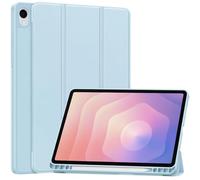 GIOPUEY Cover Compatibile con Samsung Galaxy Tab S11, Flip Pelle + Morbida Custodia in Silicone, consistenza Simile alla Pelle Case - Blue