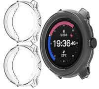 GIOPUEY Cover Compatibile con SUUNTO Race S, [2 Pezzi] Soft TPU, Shock Resistant Custodia - Transparent+Transparent
