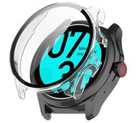 GIOPUEY Cover Compatibile con Ticwatch PRO 5 Enduro, Pellicola Protettiva Vetro + Cornice in Plastica Rigida Custodia - Clear