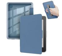 GIOPUEY Cover Compatibile con Tolino Shine Color/Shine 4/5, Flip Pelle + PC TPU Trasparente Case con Cinturino Guscio Rigido Posteriore - Navy Blue