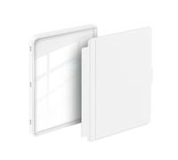 GIOPUEY Cover Compatibile con Tolino Shine Color/Shine 4/5, Flip Pelle + PC TPU Trasparente Guscio Rigido Posteriore - White