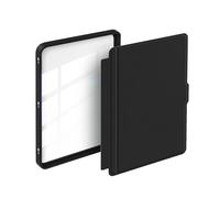 GIOPUEY Cover Compatibile con Tolino Shine Color/Shine 4/5, Flip Pelle + PC TPU Trasparente Guscio Rigido Posteriore - Black