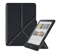 GIOPUEY Cover Compatibile con Tolino Shine Color/Shine 5 2024, Flip Pelle + Morbida custodia in silicone, consistenza simile alla pelle - Nero