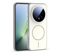 GIOPUEY Cover Magnetica per Honor Magic 8 PRO， Compatibile con MagSafe， PC+TPU Finitura Antiurto Protettiva Cellulare Custodia - Grey