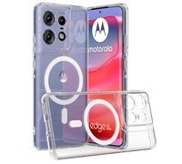 GIOPUEY Cover Magnetica per Motorola Edge 60 Stylus， Compatibile con MagSafe， PC+TPU Trasparenti Antiurto Protettiva Cellulare Custodia - Clear