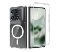 GIOPUEY Cover Magnetica per Motorola RAZR Fold 2026， Compatibile con MagSafe， PC+TPU Trasparenti Antiurto Protettiva Cellulare Custodia - Clear