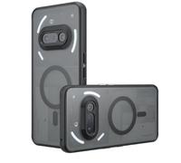 GIOPUEY Cover Magnetica per Nothing Phone 4a， Compatibile con MagSafe， PC+TPU Finitura Antiurto Protettiva Cellulare Custodia - Black
