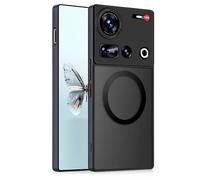 GIOPUEY Cover Magnetica per Nubia Z70 Ultra/Z70S Ultra， Compatibile con MagSafe， PC+TPU Finitura Antiurto Protettiva Cellulare Custodia - Black