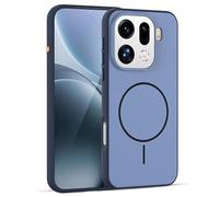 GIOPUEY Cover Magnetica per Oppo Find X9， Compatibile con MagSafe， PC+TPU Finitura Antiurto Protettiva Cellulare Custodia - Blue