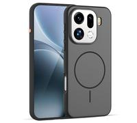 GIOPUEY Cover Magnetica per Oppo Find X9 PRO， Compatibile con MagSafe， PC+TPU Finitura Antiurto Protettiva Cellulare Custodia - Black