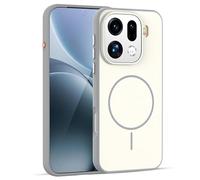 GIOPUEY Cover Magnetica per Oppo Find X9 PRO， Compatibile con MagSafe， PC+TPU Finitura Antiurto Protettiva Cellulare Custodia - Grey