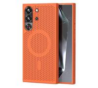 GIOPUEY Cover Magnetica per RedMagic 10 Pro/10S PRO， Compatibile con MagSafe， PC+TPU Finitura Antiurto Protettiva Cellulare Custodia - Orange