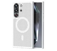 GIOPUEY Cover Magnetica per RedMagic 10 Pro/10S PRO， Compatibile con MagSafe， PC+TPU Finitura Antiurto Protettiva Cellulare Custodia - White