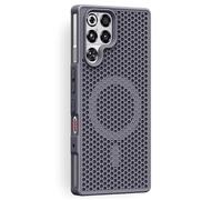 GIOPUEY Cover Magnetica per RedMagic 11 PRO， Compatibile con MagSafe， PC+TPU Finitura Antiurto Protettiva Cellulare Custodia - Grey