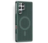 GIOPUEY Cover Magnetica per RedMagic 11 PRO， Compatibile con MagSafe， PC+TPU Finitura Antiurto Protettiva Cellulare Custodia - Dark Green