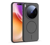 GIOPUEY Cover Magnetica per Vivo X300， Compatibile con MagSafe， PC+TPU Finitura Antiurto Protettiva Cellulare Custodia - Black