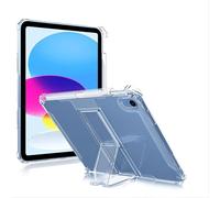 GIOPUEY Cover per iPad 7/8/9 10.2, Scocca posteriore in TPU morbido Custodia con Supporto, Copertura sottile, Protezione Airbag -trasparente