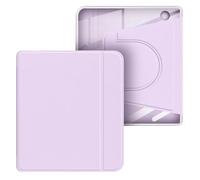 GIOPUEY Cover per Tolino Vision Color/Vision 6, Custodia Girevole a 360 Gradi Design Magnetico Rimovibile, Custodia Protettiva Regolabile con Supporto Posteriore Trasparente - Purple