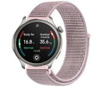 GIOPUEY Nylon Cinturini Compatibile con Amazfit Balance, 22mm Traspirante Sport Loop Cinturino in Morbido Nylon Intrecciato, Donne Uomo - Pink