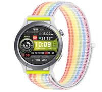 GIOPUEY Nylon Cinturini Compatibile con Amazfit Cheetah Round, 22mm Traspirante Sport Loop Cinturino in Morbido Nylon Intrecciato, Donne Uomo - Colorful