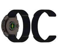 GIOPUEY Nylon Cinturini Compatibile con Garmin Descent G2, Traspirante Sport Loop Cinturino in Morbido Nylon Intrecciato, Donne Uomo - Black