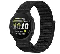 GIOPUEY Nylon Cinturini Compatibile con Garmin Forerunner 170 Music, Traspirante Sport Loop Cinturino in Morbido Nylon Intrecciato, Donne Uomo - Black