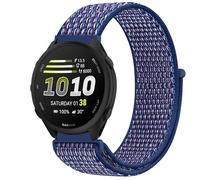GIOPUEY Nylon Cinturini Compatibile con Garmin Forerunner 170, Traspirante Sport Loop Cinturino in Morbido Nylon Intrecciato, Donne Uomo - Blue