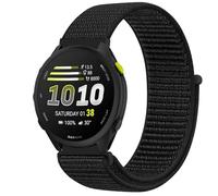 GIOPUEY Nylon Cinturini Compatibile con Garmin Forerunner 70, Traspirante Sport Loop Cinturino in Morbido Nylon Intrecciato, Donne Uomo - Black