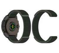 GIOPUEY Nylon Cinturini Compatibile con Garmin Forerunner 965, Traspirante Sport Loop Cinturino in Morbido Nylon Intrecciato, Donne Uomo - Green
