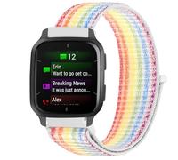 GIOPUEY Nylon Cinturini Compatibile con Garmin Venu SQ2, 20mm Traspirante Sport Loop Cinturino in Morbido Nylon Intrecciato, Donne Uomo - Colorful