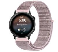 GIOPUEY Nylon Cinturini Compatibile con Garmin Vivoactive 6, 20mm Traspirante Sport Loop Cinturino in Morbido Nylon Intrecciato, Donne Uomo - Pink