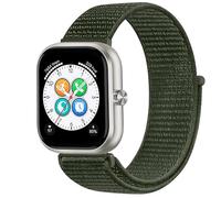 GIOPUEY Nylon Cinturini Compatibile con Honor Choice Haylou Watch, Traspirante Sport Loop Cinturino in Morbido Nylon Intrecciato, Donne Uomo - Green