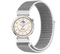 GIOPUEY Nylon Cinturini Compatibile con Huawei Watch GT 5 41mm, 18mm Traspirante Sport Loop Cinturino in Morbido Nylon Intrecciato, Donne Uomo - Grey
