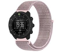 GIOPUEY Nylon Cinturini Compatibile con Suunto Core 2, Traspirante Sport Loop Cinturino in Morbido Nylon Intrecciato, Donne Uomo - Pink