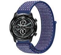 GIOPUEY Nylon Cinturini Compatibile con Ticwatch Pro 3, 22mm Traspirante Sport Loop Cinturino in Morbido Nylon Intrecciato, Donne Uomo - Blue
