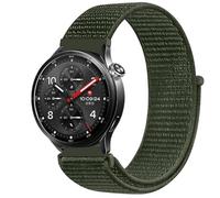 GIOPUEY Nylon Cinturini Compatibile con Xiaomi Watch S5, Traspirante Sport Loop Cinturino in Morbido Nylon Intrecciato, Donne Uomo - Green