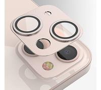 GIOPUEY Pellicola Fotocamera per iPhone 13, iPhone 13 Mini Protector pantalla [Materiale 2 in 1] Bordo in Metallo + Pellicola Protettiva - Pink